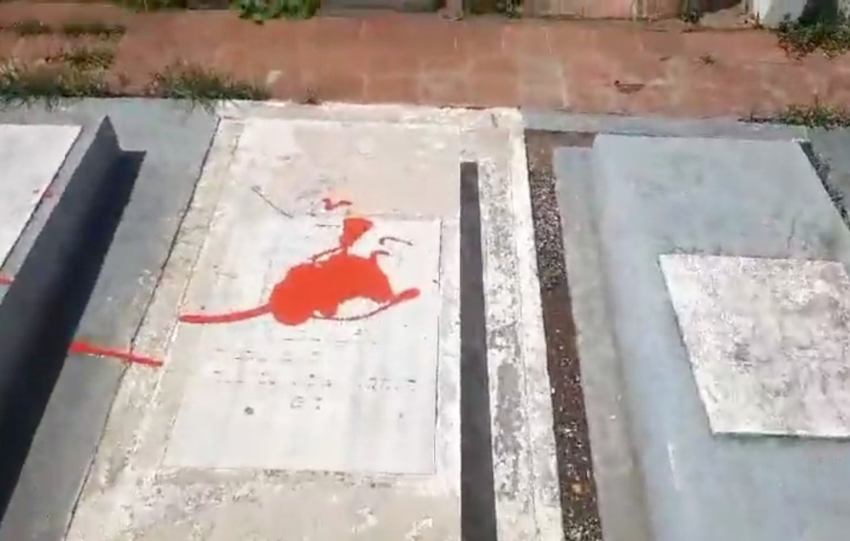 Tumbas vandalizadas en el Cementerio General de Managua (Twitter)