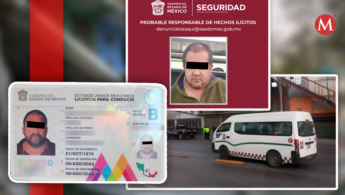 Al percatarse del operativo, el chofer intentó darse a la fuga | (Diseño: Milenio)