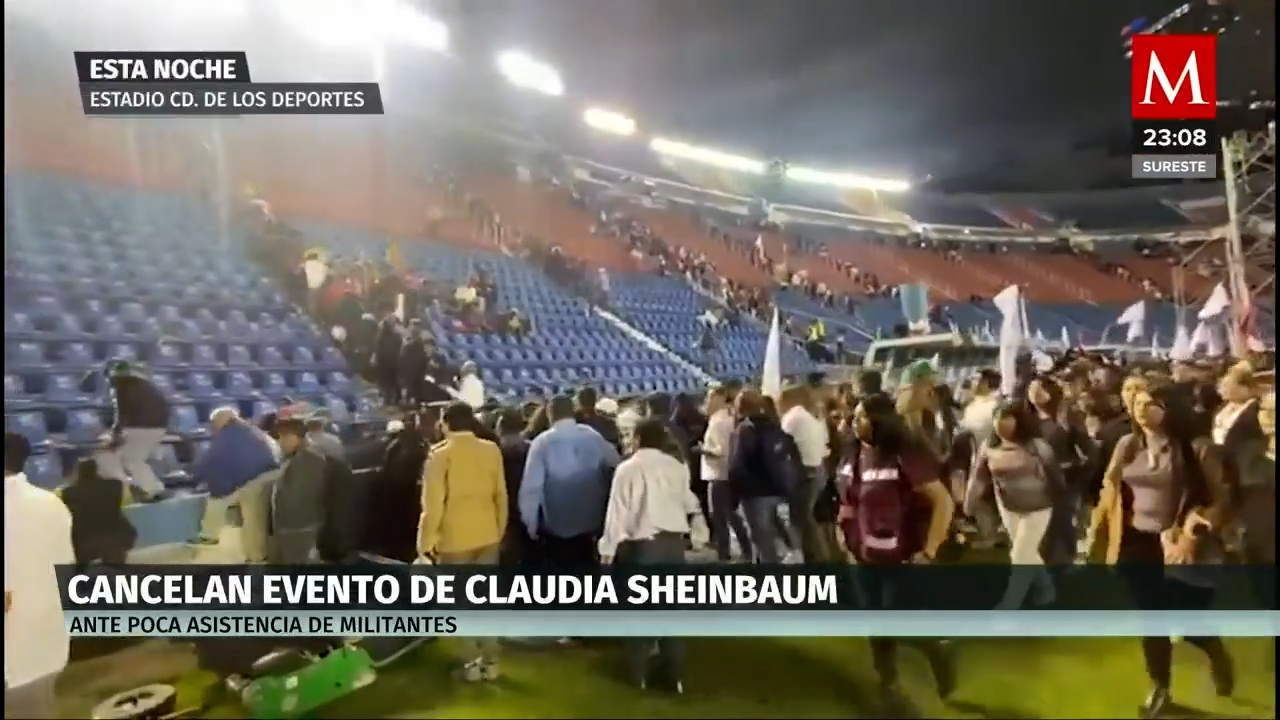 Claudia Sheinbaum cancela evento en el Estadio Azul por baja asistencia de militantes de Morena