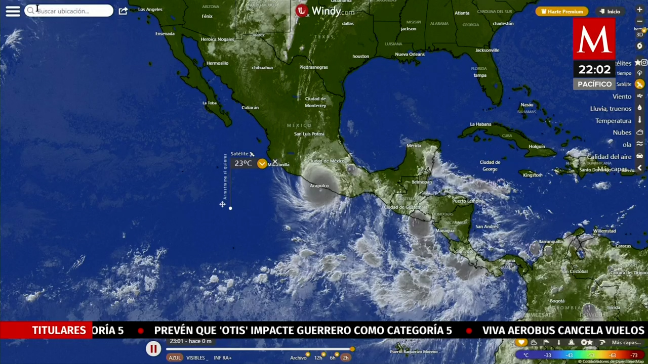 Conagua emite advertencia oficial sobre el huracán 'Otis' en México