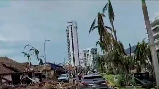 Huracán 'Otis' provoca graves daños en Acapulco, Guerrero