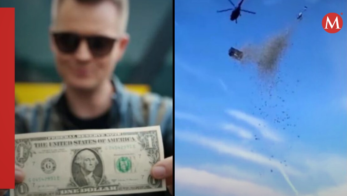 Influencer lanza un millon de dolares desde helicóptero | ESPECIAL