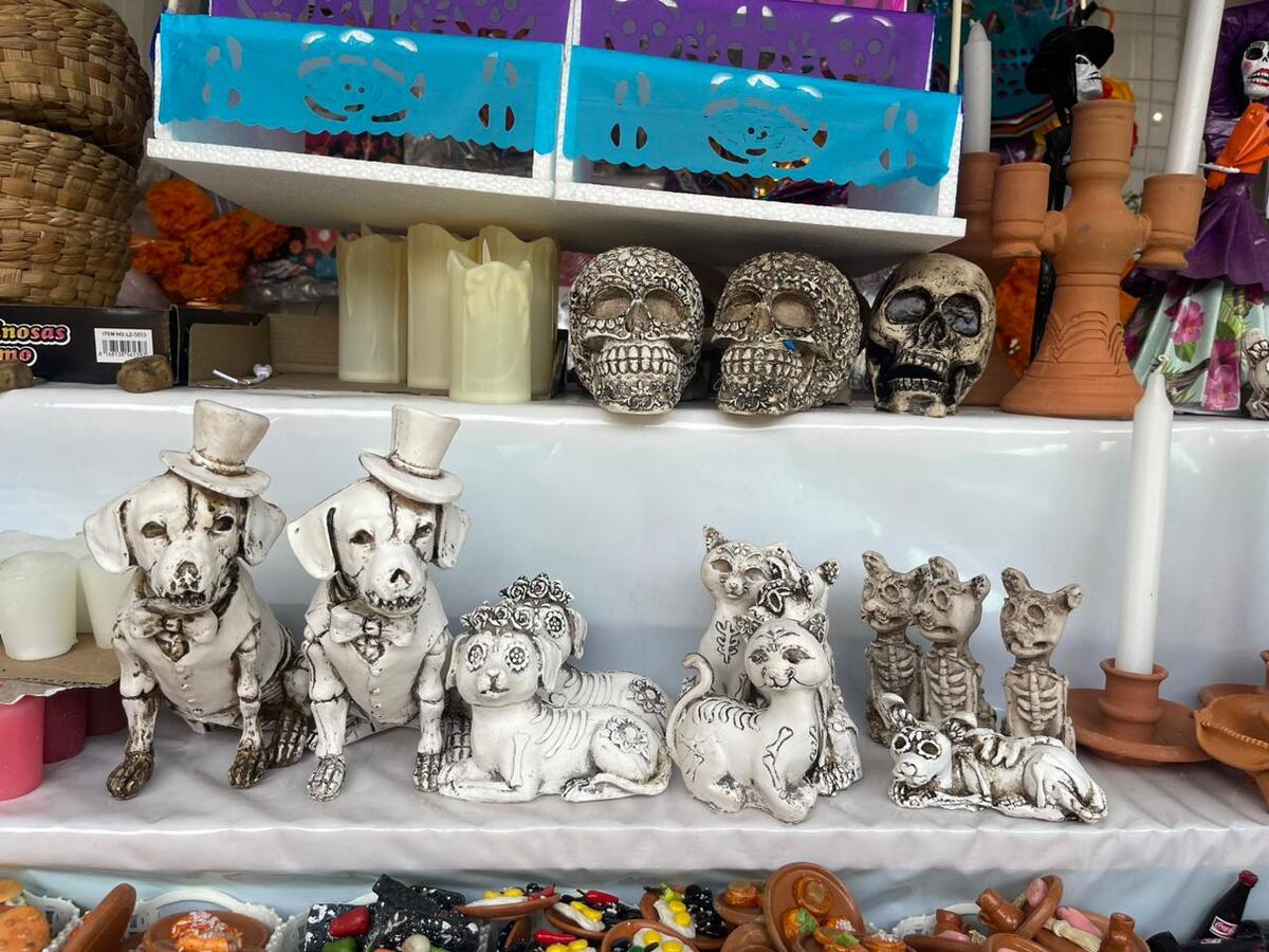 Aquí venden lo necesario para los altares de muertos para mascotas. (Karla Rodríguez)