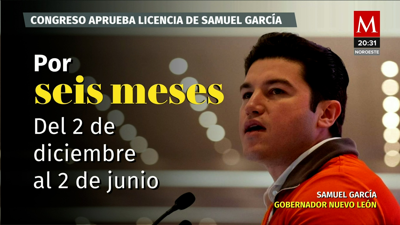 Aprobada la licencia de Samuel García, Nuevo León nombra a José Salinas como gobernador interino