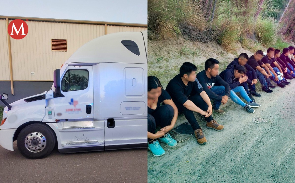 Detienen a migrantes escondidos en tráiler en Laredo, Texas