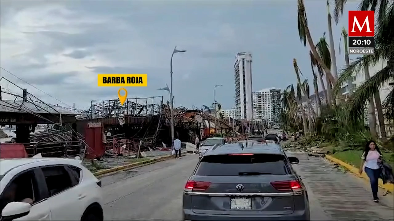 Imágenes antes y después del huracán Otis en Acapulco