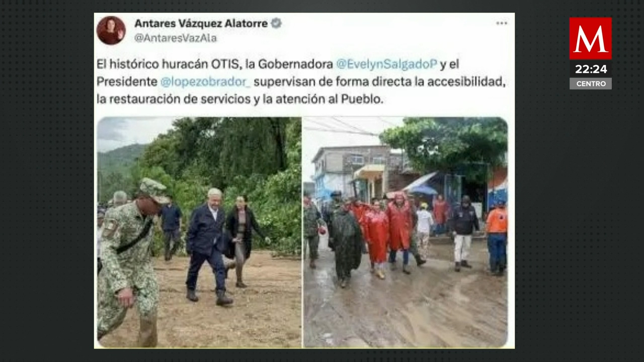 Evelyn Salgado intenta engañar con imágenes alteradas en la zona del desastre por Otis
