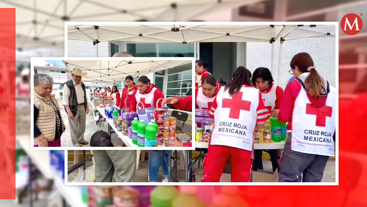 Imágenes del centro de acopio de la Cruz Roja | (Diseño: Milenio)