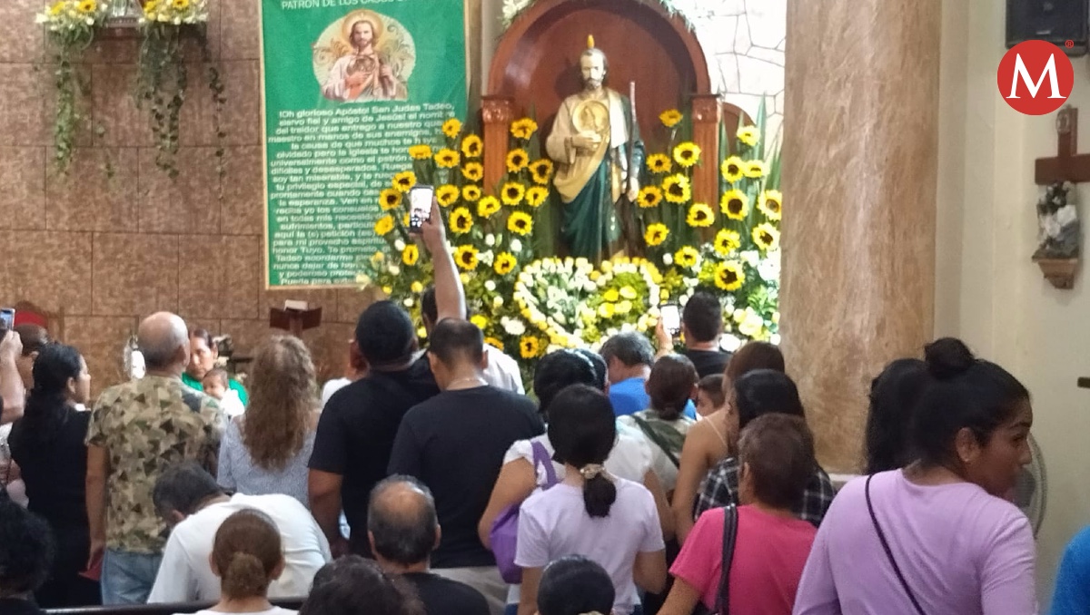 Acuden a misas para San Judas Tadeo en Tampico. (Jesús Alberto García)