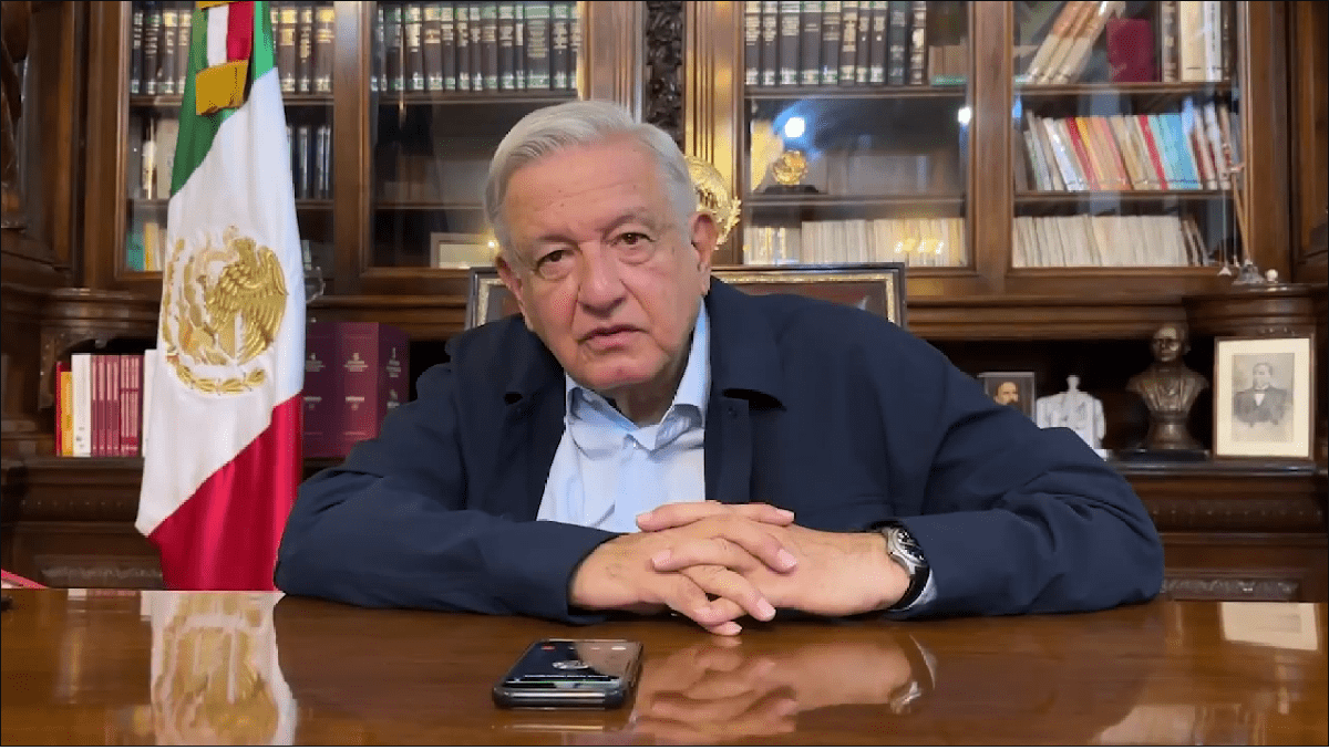 AMLO da mensaje sobre daños por huracán 'Otis'. (Captura)