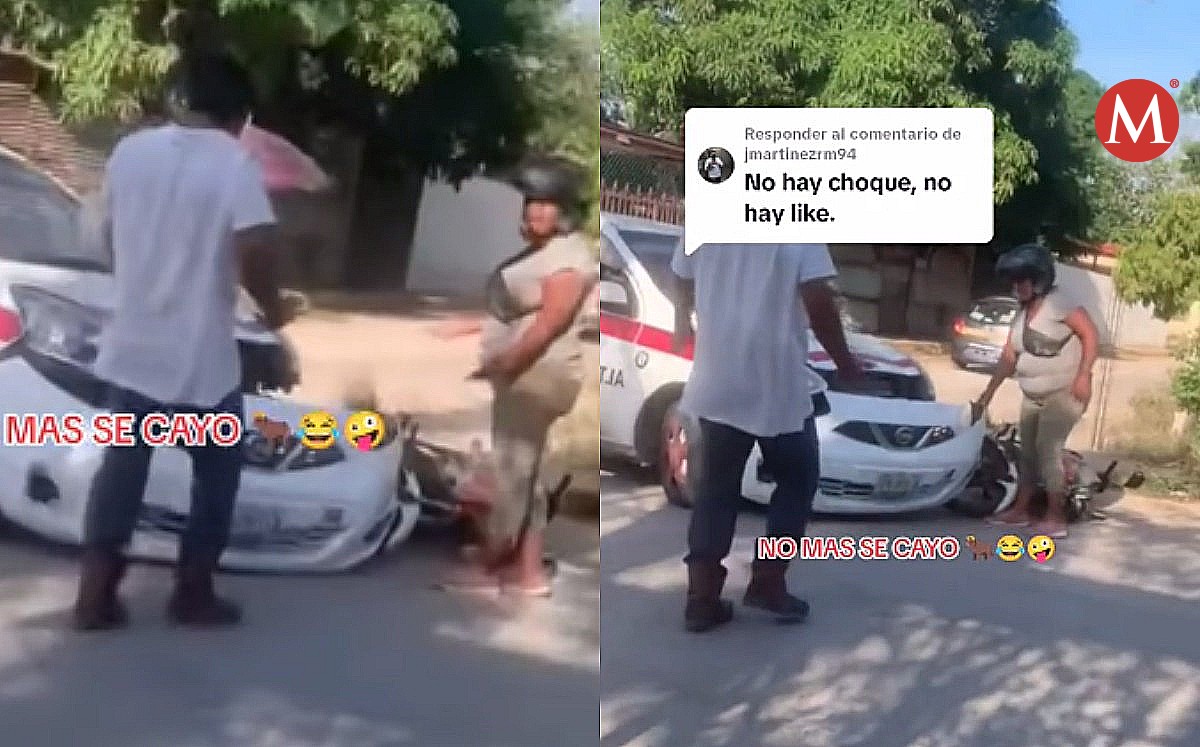 Choque entre taxi y motocicleta en Altamira se vuelve viral
