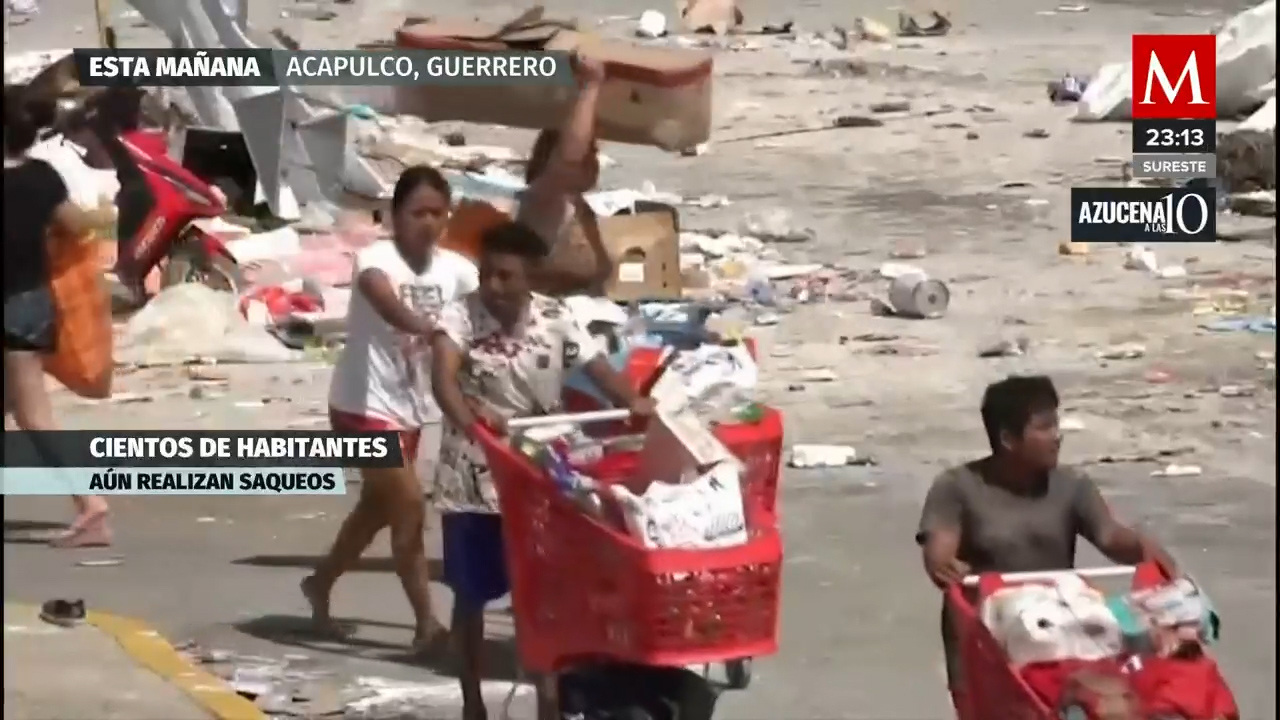 Cientos de habitantes aún realizan saqueos en negocios y mercados