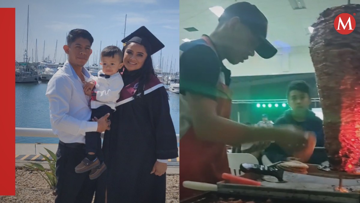 Joven trabaja haciendo tacos para pagar la colegiatura de su pareja | Captura
