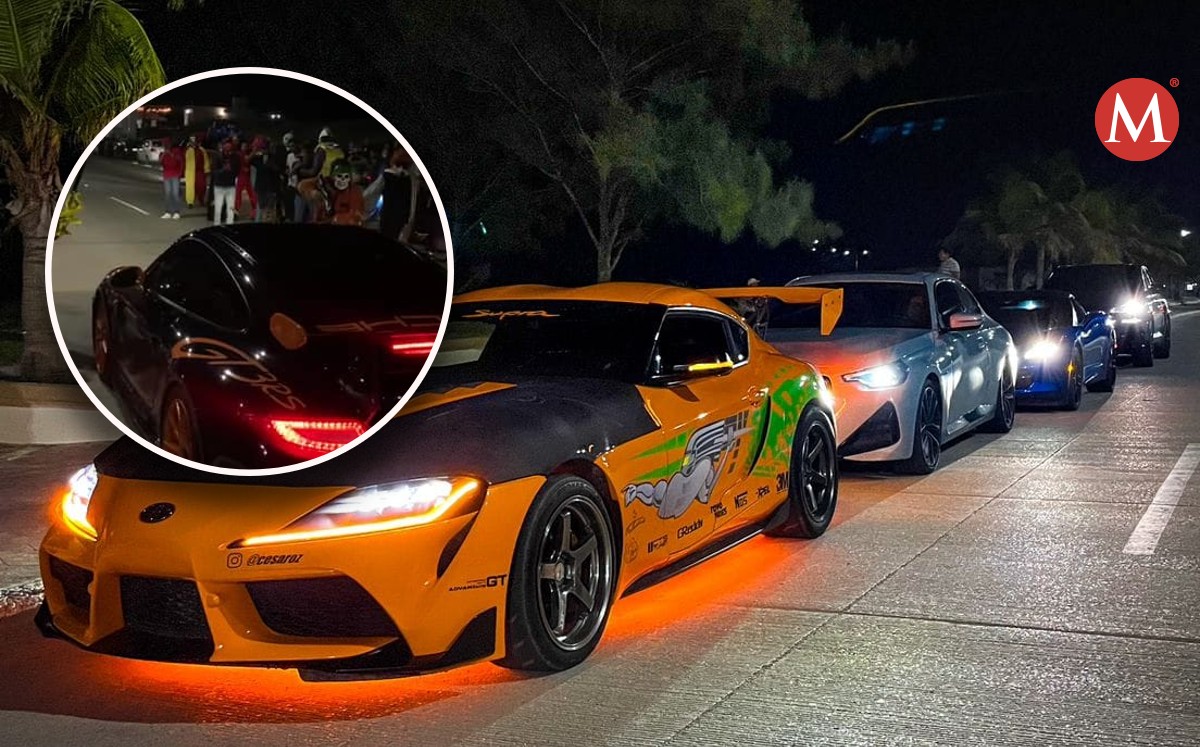Rodada del terror en Tampico de autos