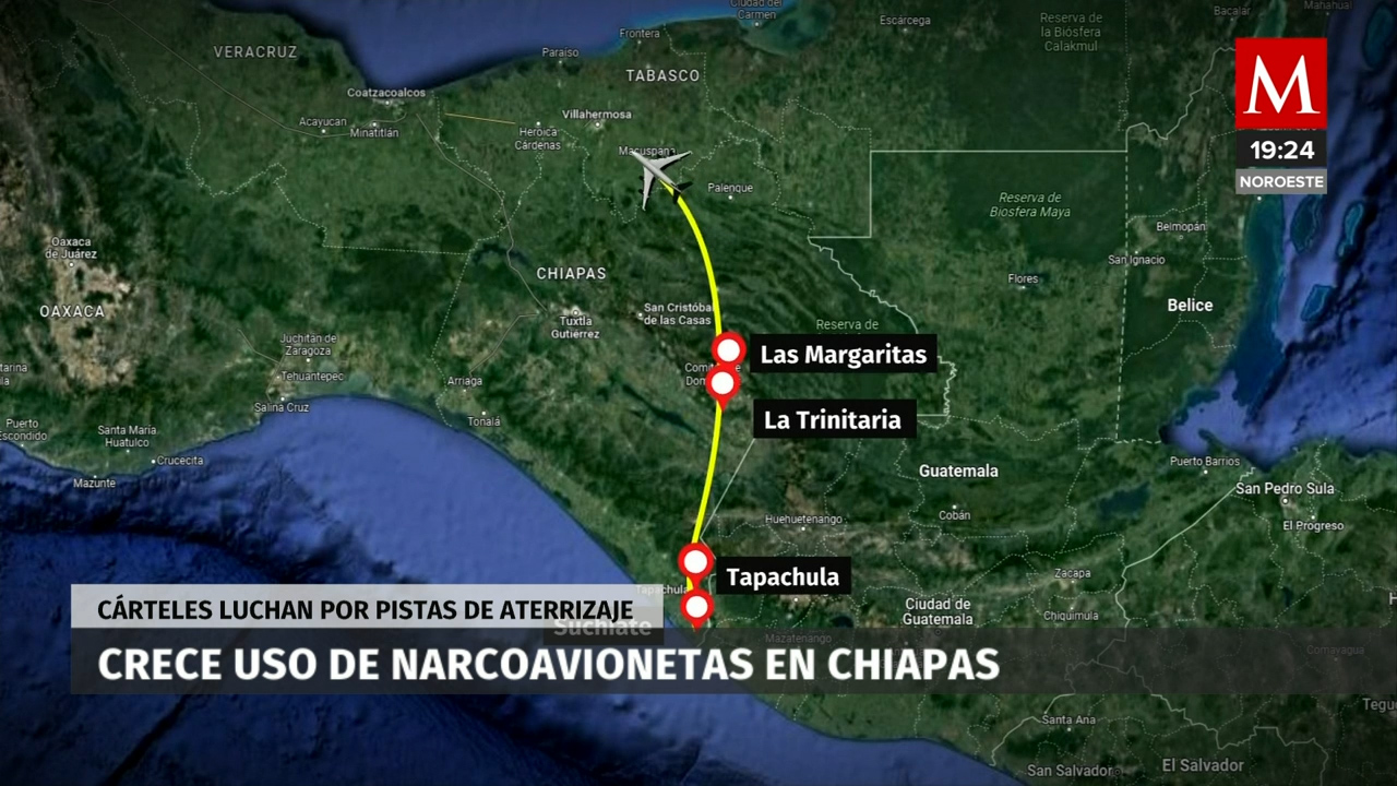 Crece uso de narcoavionetas en Chiapas