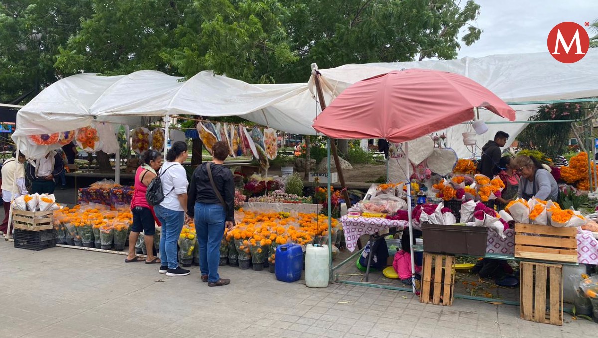 Dónde comprar flores de cempasúchil en Tampico Día de Muertos 2023. (Erik Saldaña)