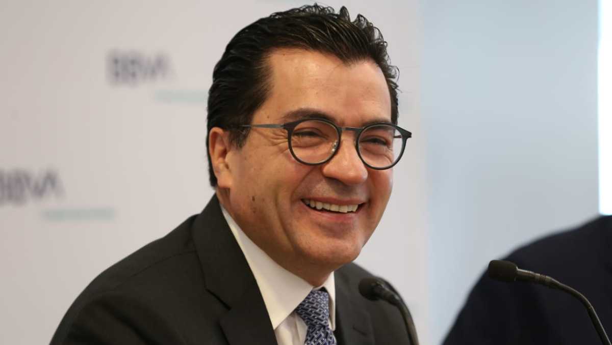 Ingeniero Eduardo Osuna, vicepresidente y director general de BBVA México, en conferencia de prensa. | Octavio Hoyos