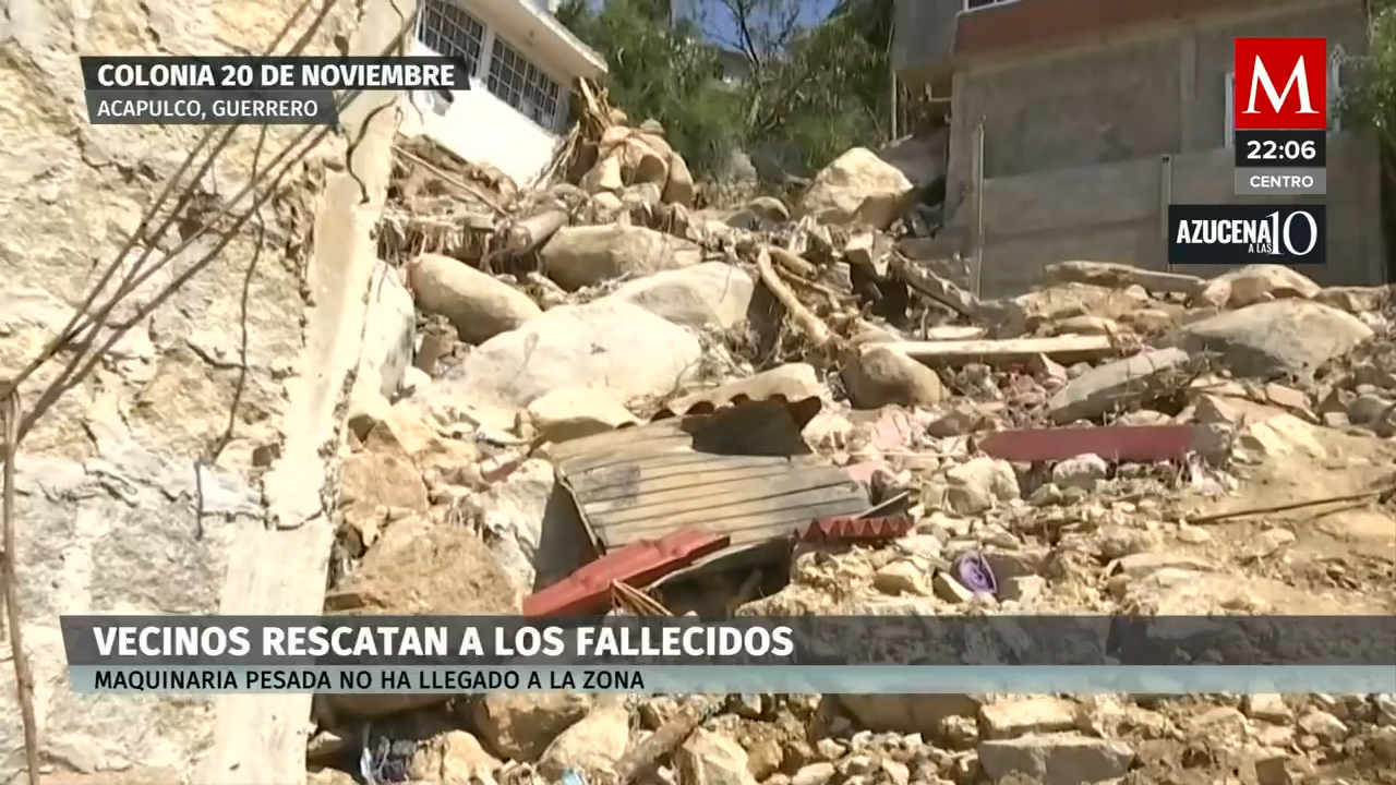 El paso del huracán Otis sepulto a la familia Trinidad de la Cruz