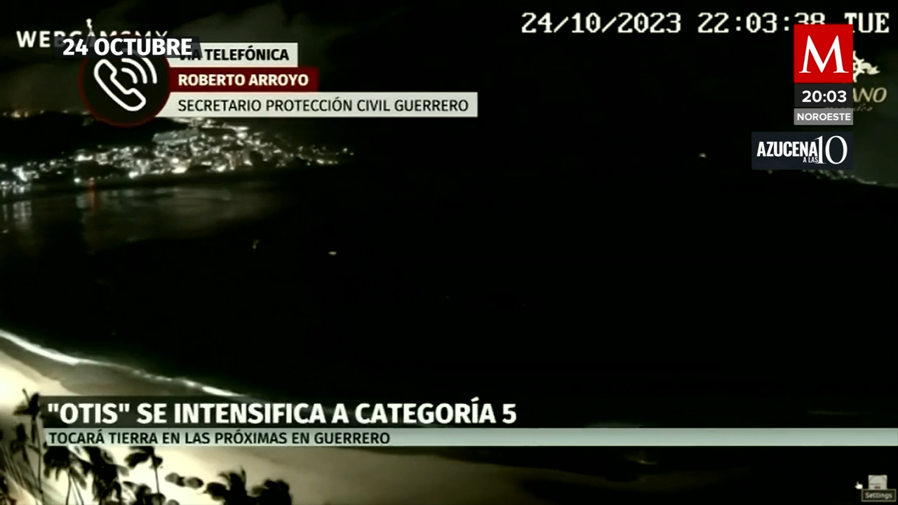 Así se alertaba de la llegada de Otis, horas después desapareció Acapulco