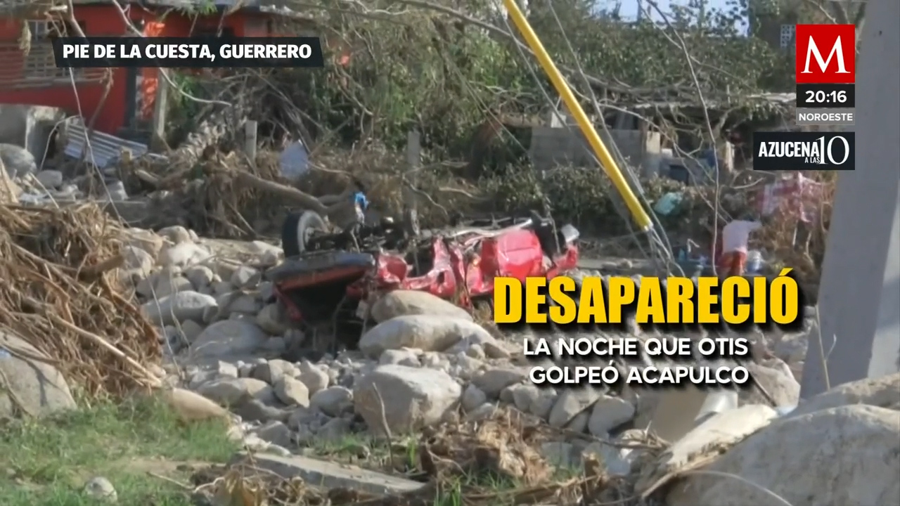 Los habitantes de Pie de la Cuesta sufren los impactos de Otis y buscan sus familiares