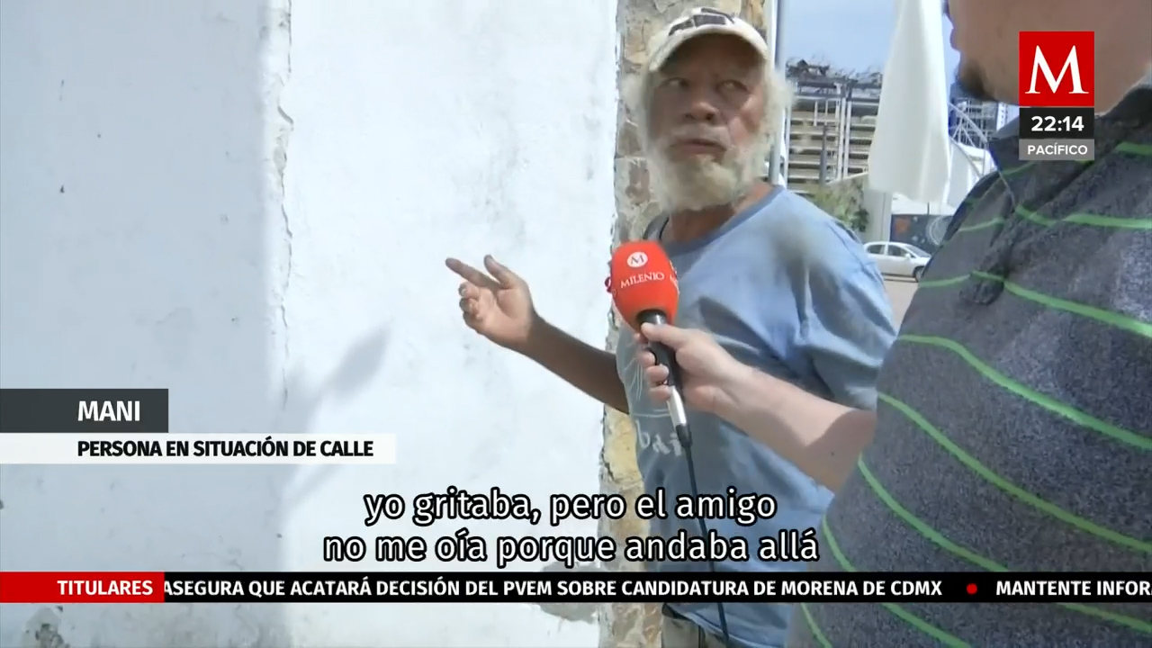 Hombre sobrevive ante el paso del huracán Otis y búsqueda de personas desaparecidas