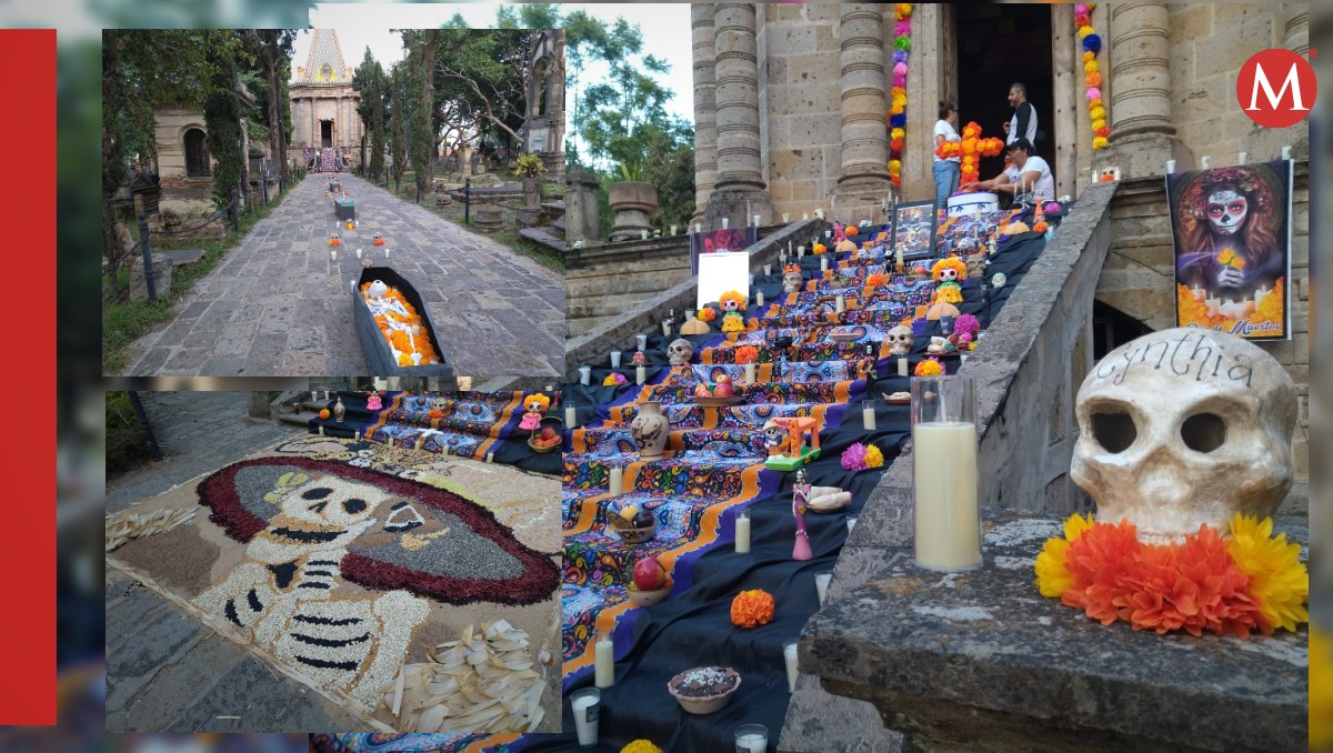Listo el altar de muertos monumental en el Museo Panteón de Belén en Guadalajara (Dalia Rojas)