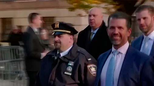 Donald Trump Jr testifica por segundo día consecutivo en caso de fraude en NY