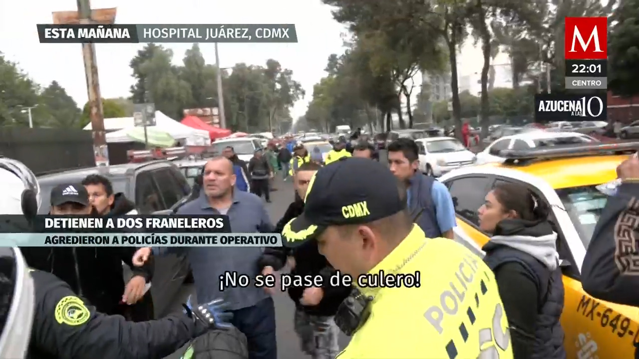 Franeleros agreden a policías en Gustavo A. Madero