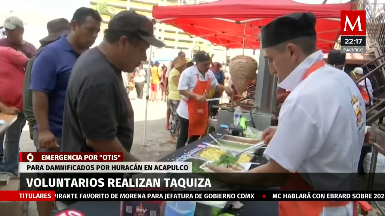 Un grupo de jóvenes voluntarios realizaron una taquiza para damnificados de Acapulco