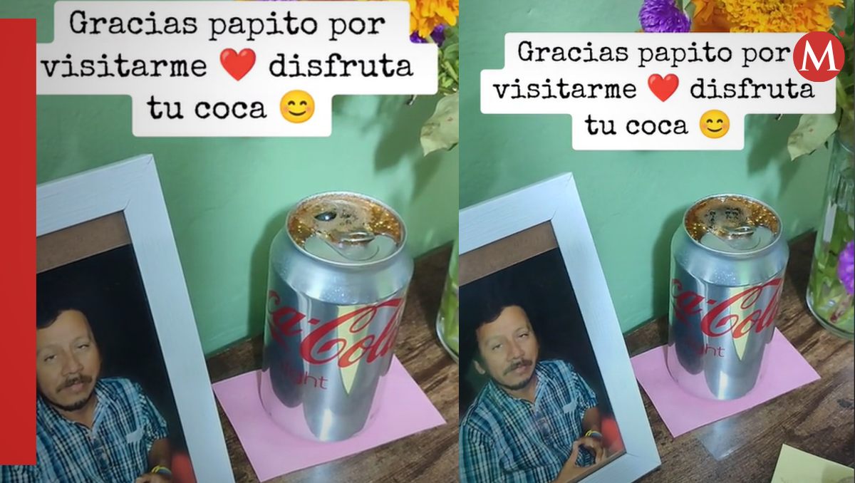 Joven comparte que su papá visitó su altar de muertos | Video