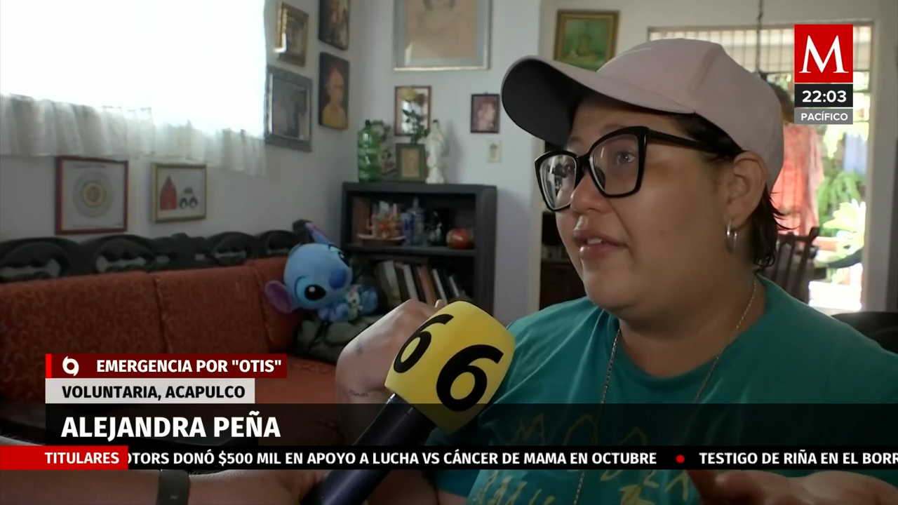 Alejandra se dedica a llevar víveres a quien los necesita en Acapulco
