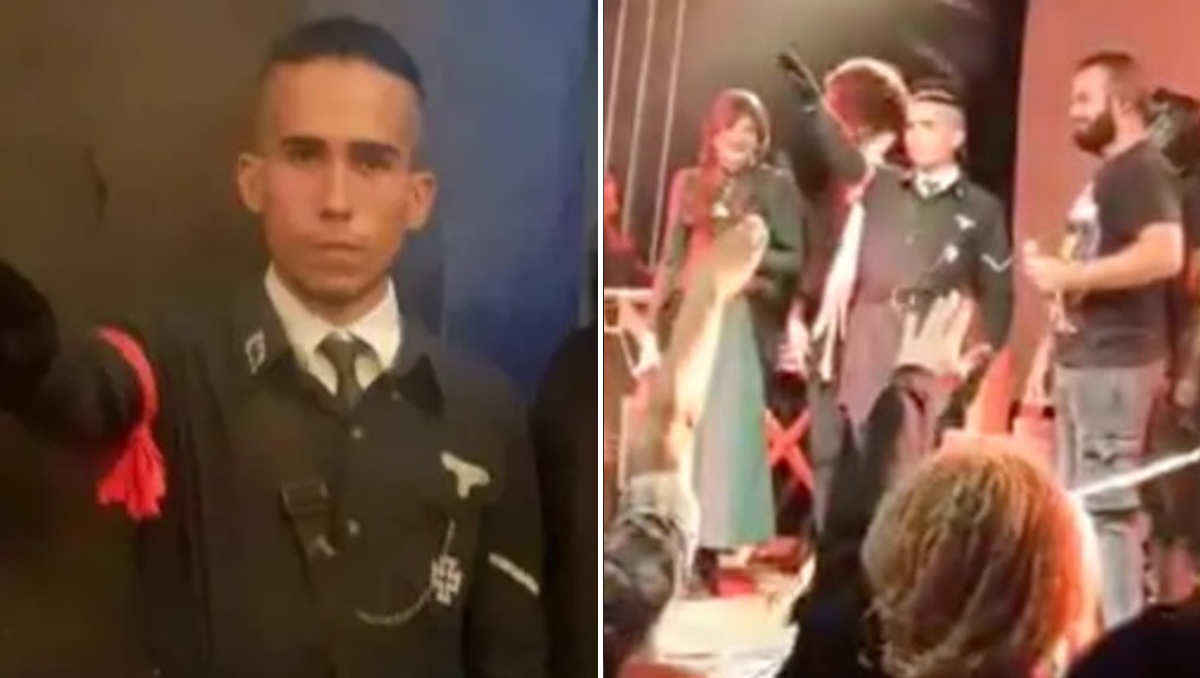 El joven ganó un concurso en Cuba tras disfrazarse de nazi. | Especial