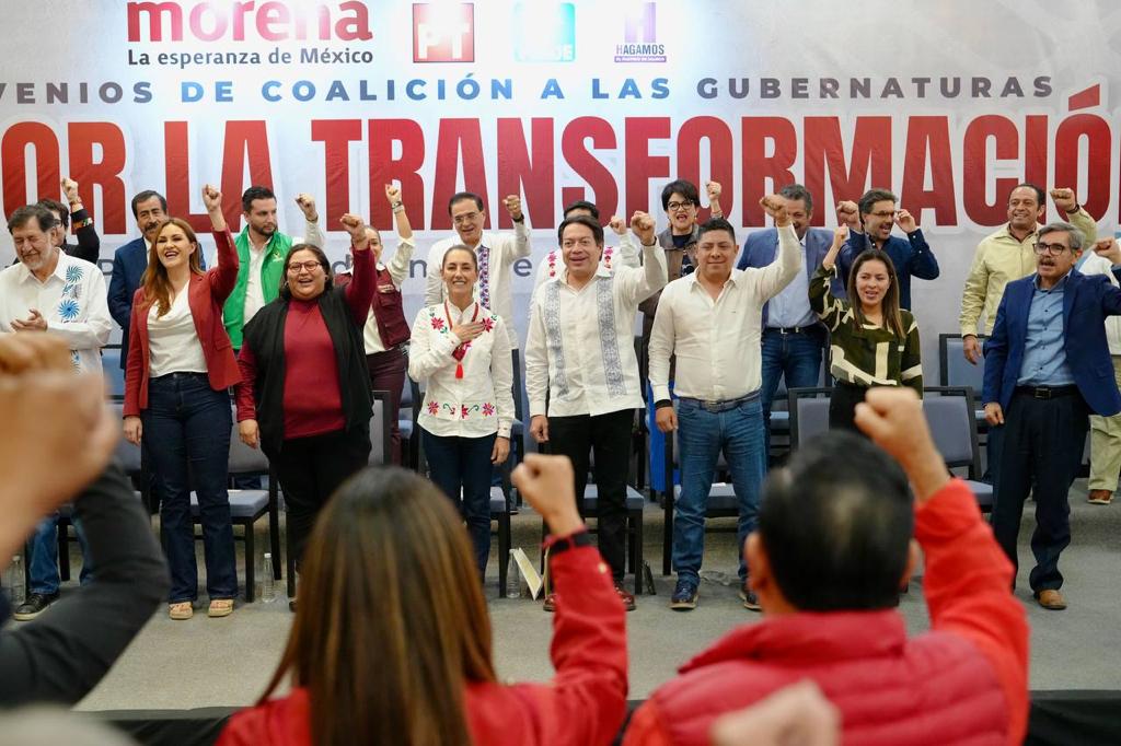 Sheinbaum señaló que los principios une a Morena, PT y al PVEM.
