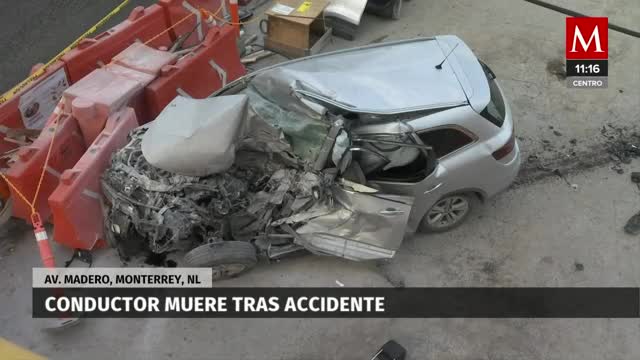 Choque deja como saldo un muerto y dos heridos en Monterrey, NL