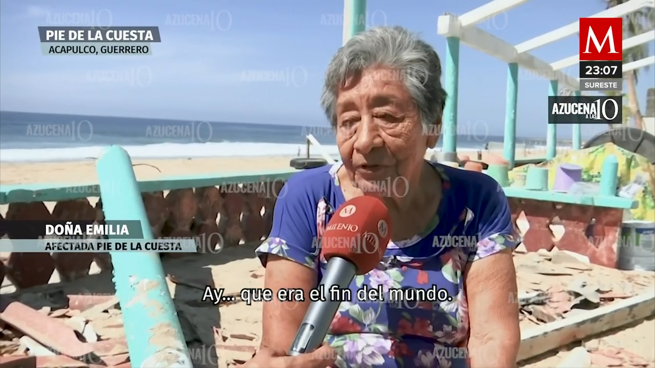 Doña Emilia pensó que vivía el fin del mundo tras el paso del huracán Otis