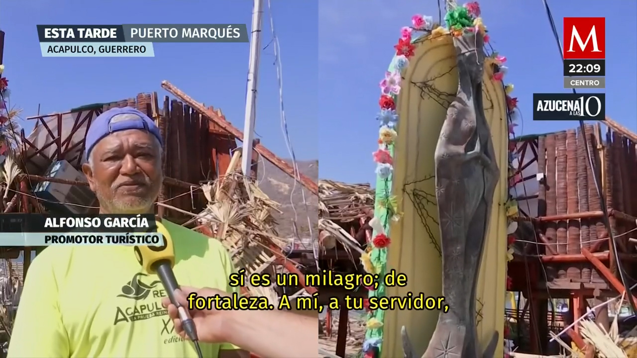 La virgen de Puerto Marqués se mantiene de pie pese al desastre por el huracán Otis