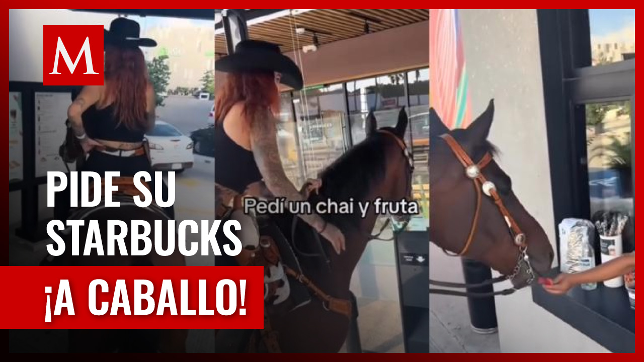 Mujer pide su Starbucks montada a caballo y se vuelve viral