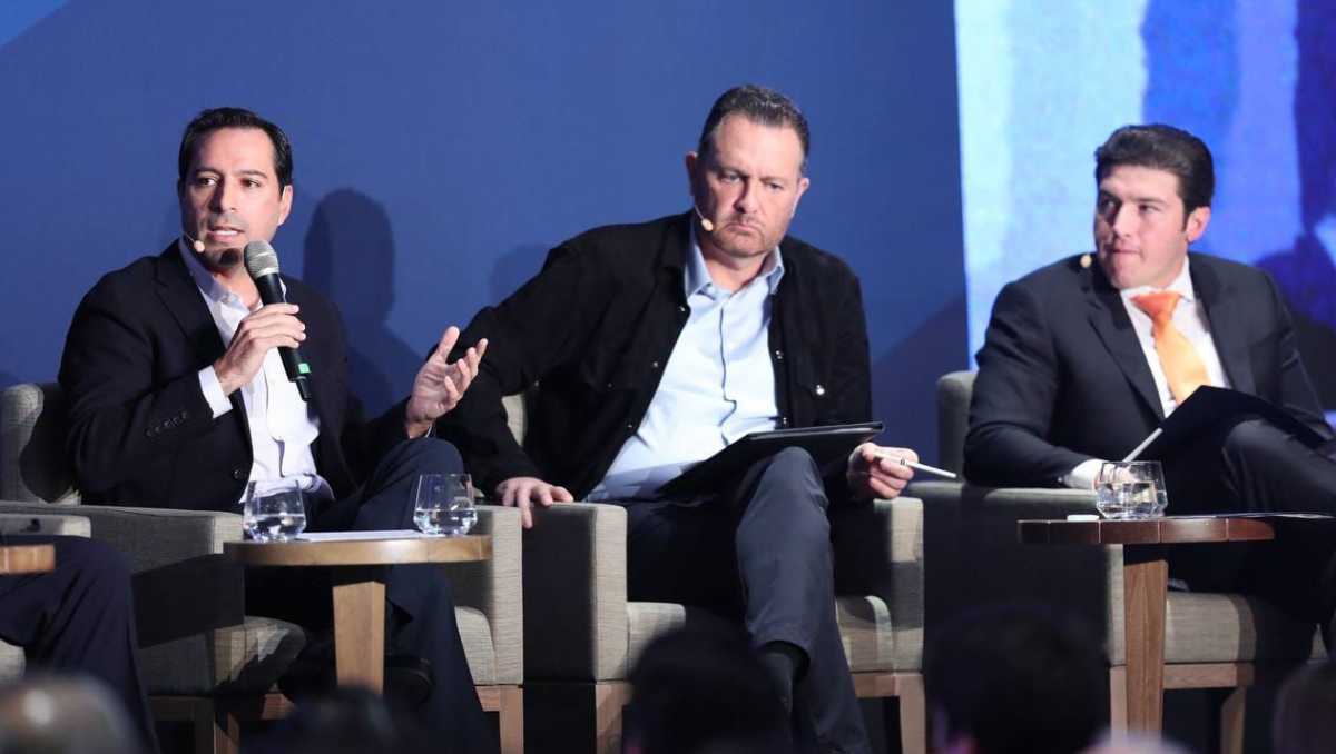 Estuvieron presentes Francisco Cervantes, del CCE; Samuel García, gobernador de Nuevo León, y Mauricio Kuri, de Querétaro. | Daniel Barquet