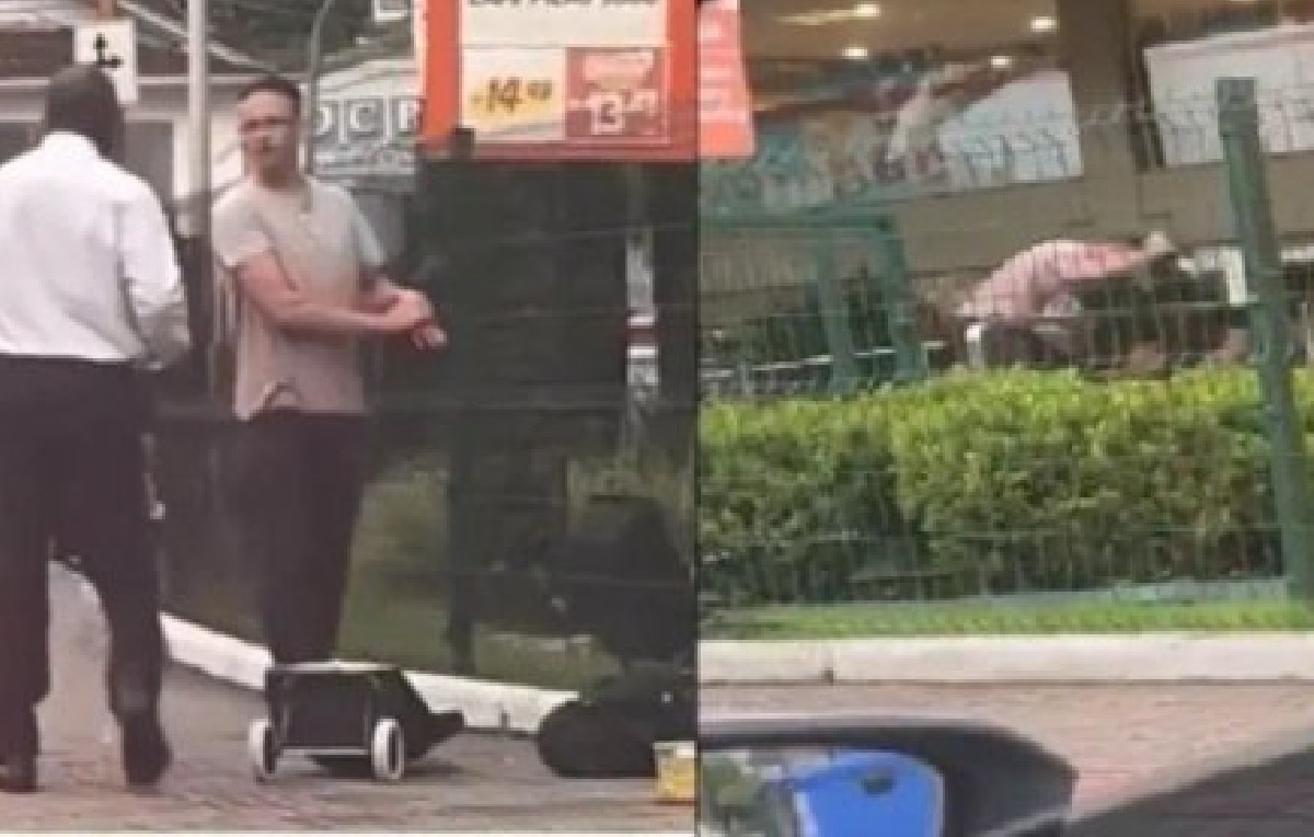 Hombre ataca a vendedor de dulces (Captura de pantalla)