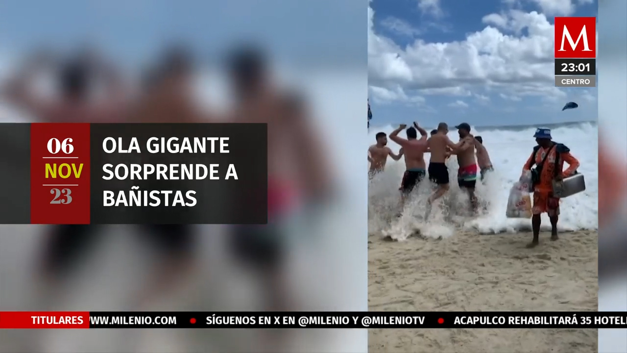 Ola gigante impacta a turistas en Brasil