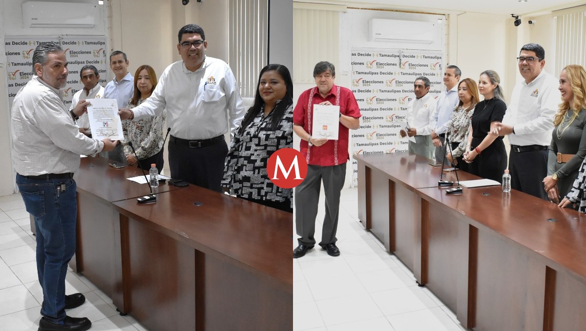 PRI y PT reciben constancia para participar en elección 2024 de Tamaulipas.