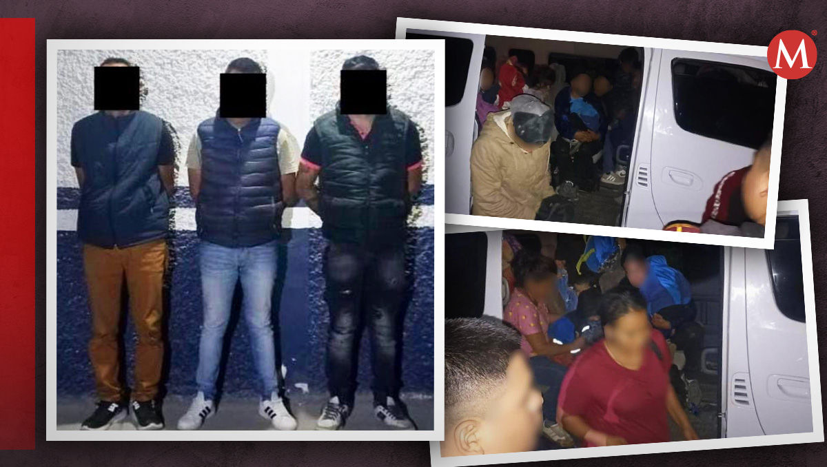 Tres presuntos "polleros" fueron detenidos. Foto: Especial