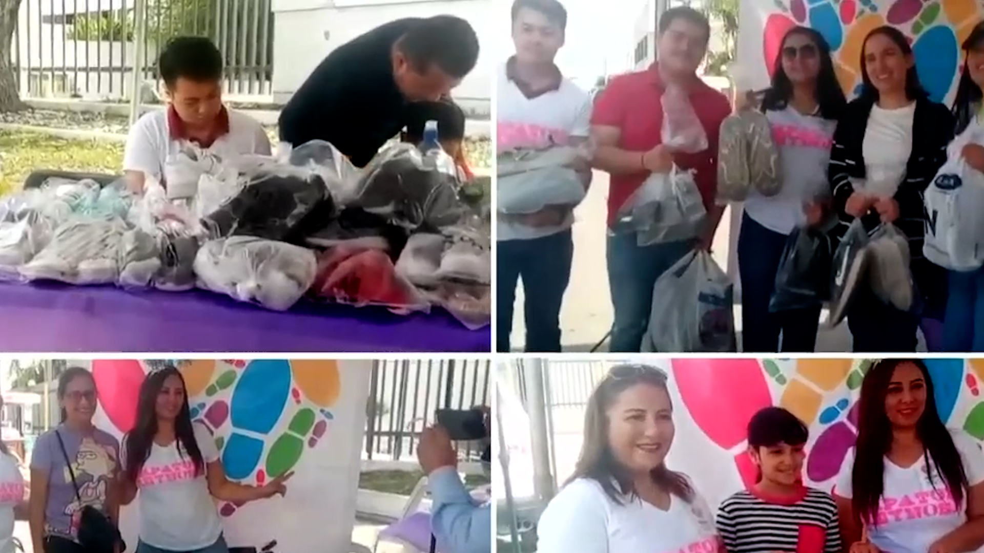 Se lleva a cabo el "Zapatón" en Reynosa, Tamaulipas; donan calzado a personas de escasos recursos