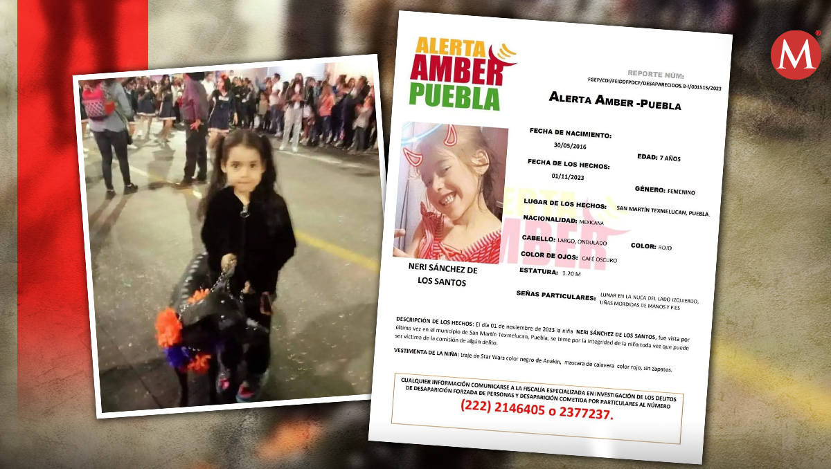 Neri, niña que desapareció en Texmelucan, Puebla |  Especial
