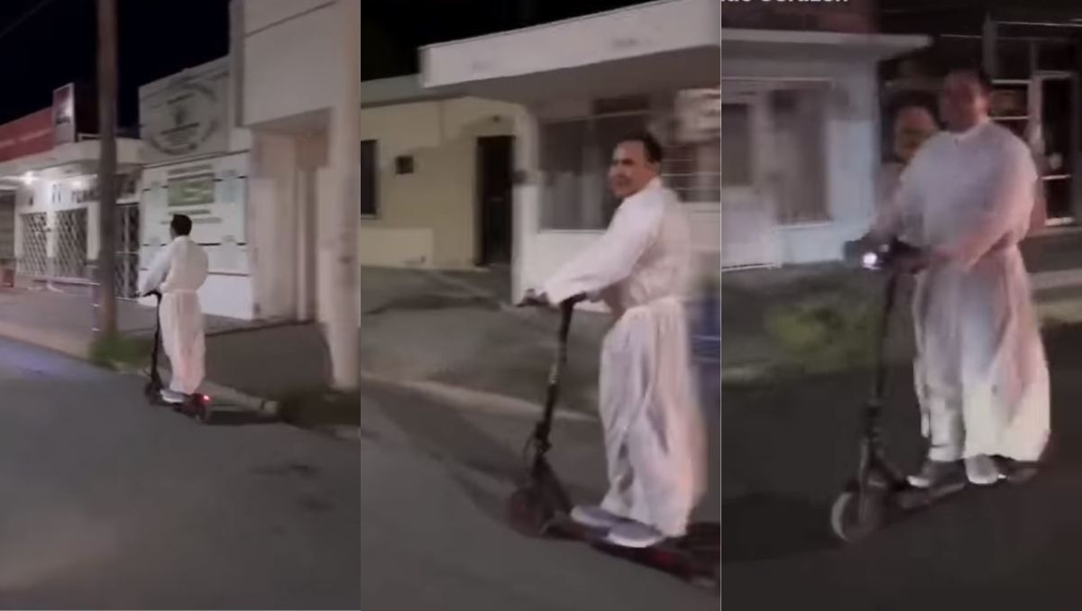 El padre se dirigía de la parroquia de Guadalupe a la Iglesia del Sagrado Corazón de Jesús. (Facebook)