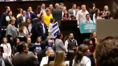 Reanuda sesión en la Cámara de Diputados tras pelea en tribuna