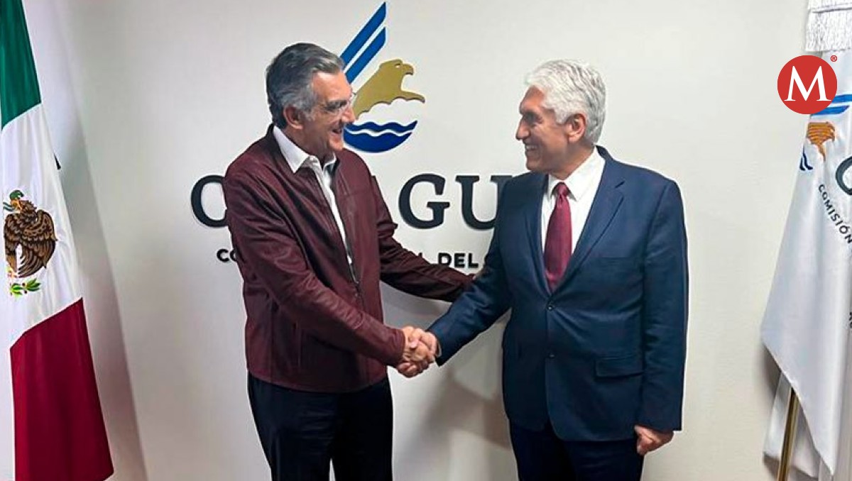 Américo Villarreal, gobernador de Tamaulipas, y Germán Martínez Santoyo, director general de Conagua.