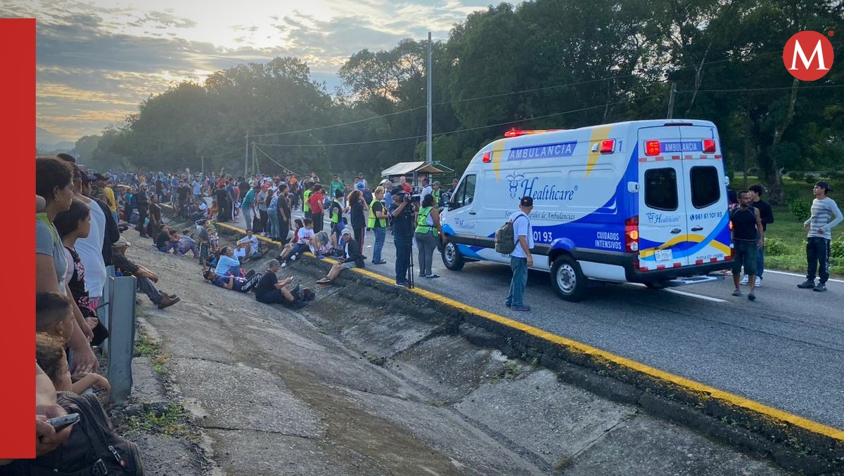 Caravana migrante bloquea carretera en Chiapas | Julio Navarro Cárdenas