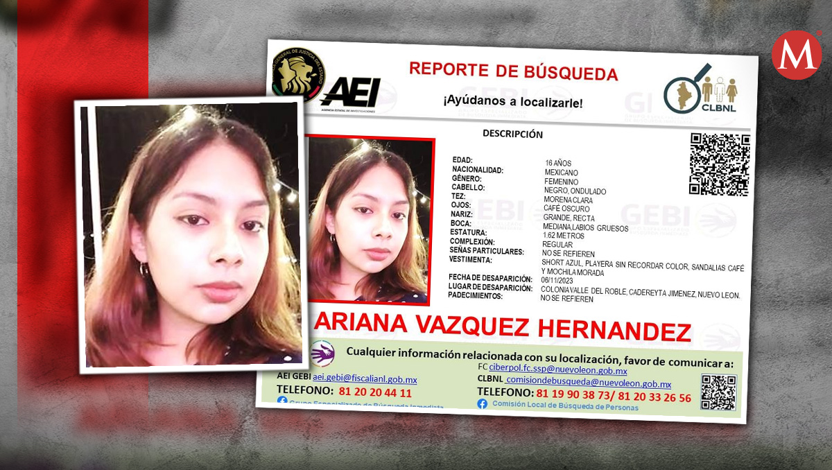 Desaparece adolescente en el municipio de Cadereyta. Especial