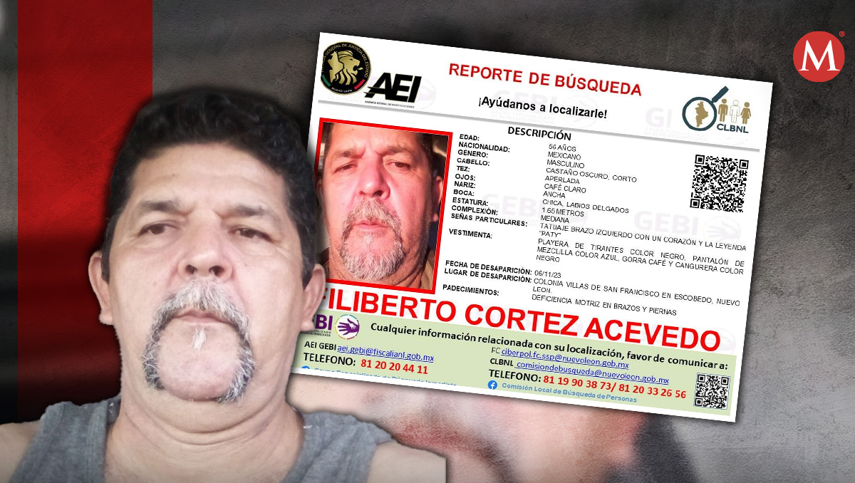 Filiberto Cortez Acevedo se encuentra desaparecido desde el 6 de noviembre | Especial
